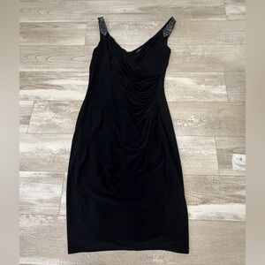 Ralph Lauren Black Draped Dress
